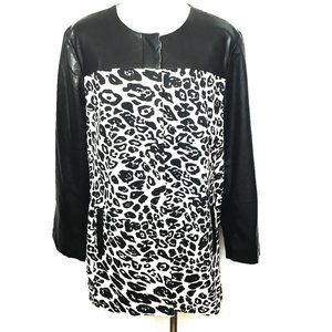 Chico Dalmation Print Jacket with Faux Leather Sleeves Size 3